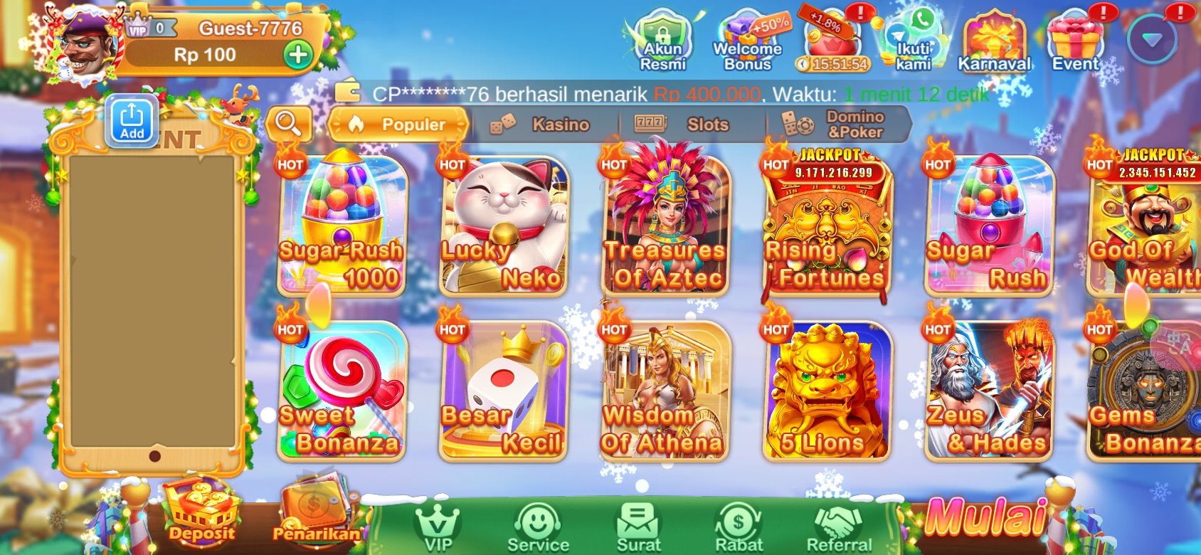 Permainan slot terbaik dengan jackpot hingga miliaran di K3K3 2 4 5205 U.